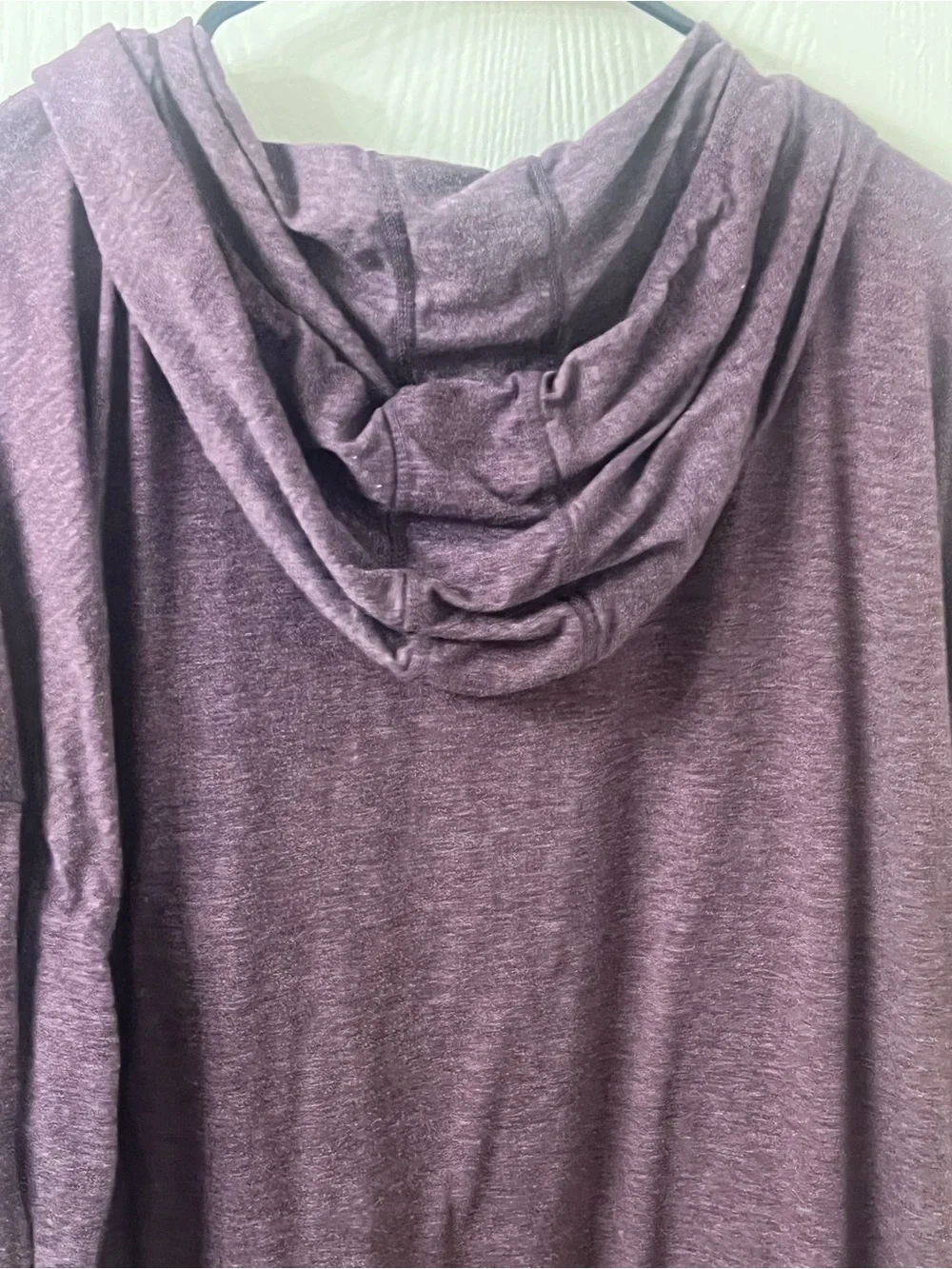 90 Degree By Reflex Heathered Purple Hooded Pullover Sweater